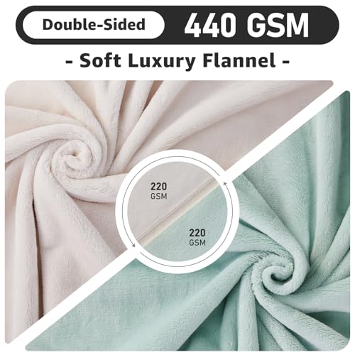 Image of LOOBANI Waterproof Blanket for Bed: Reversible Soft Flannel Twin Bed Blanket 60 inch x 80 inch, Leakproof Throw Spill-Proof Dog Pet Blanket for Couch, Sofa Protect, Movie Time, Camping, Travel, Green
