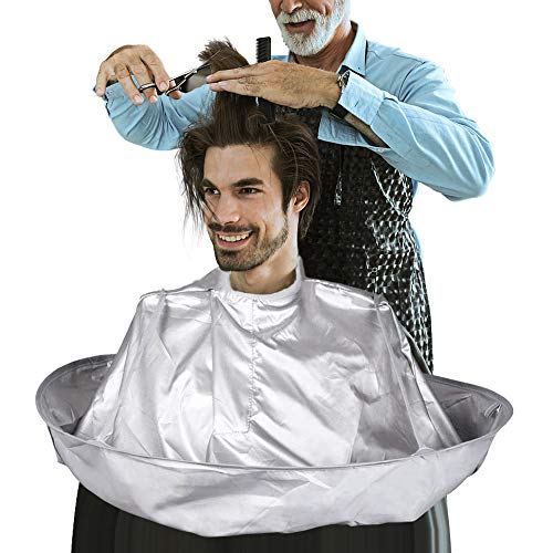 Preisvergleich Produktbild Haarschnitt Friseurumhang Bart-Rasierschürze Regenschirm-Umhang, wasserdichter Barbierumhang für Männer Frauen Kinder, Friseurumhang für Familie Haarschnitte, Haarfärbung, Friseursalon