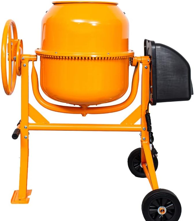 Miniatura 7 de Fujampe Mezclador eléctrico de cemento de 42 pies cúbicos portátil máquina mezcladora de hormigón herramientas de mezcla de cemento para barro de