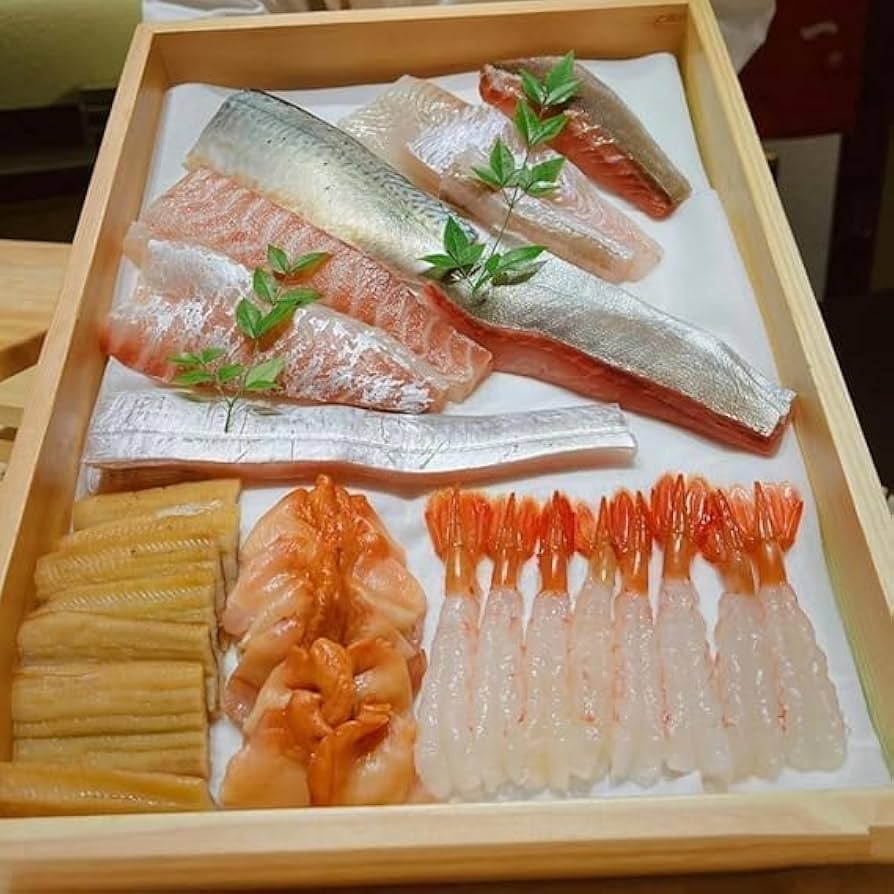 Amazon.co.jp: GriMei 寿司 ネタ箱 木製 刺身 寿司ネタ入れ 保存