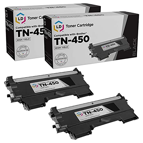 LD Products Compatible Toner Cartridge Replacement for Brother TN450 High Yield (Black, 2-Pack) Compatible with Brother Intellifax 2840 2940 MFC-7240 MFC-7360N MFC-7365DN MFC-78 by LD - Used condition - US$21.85