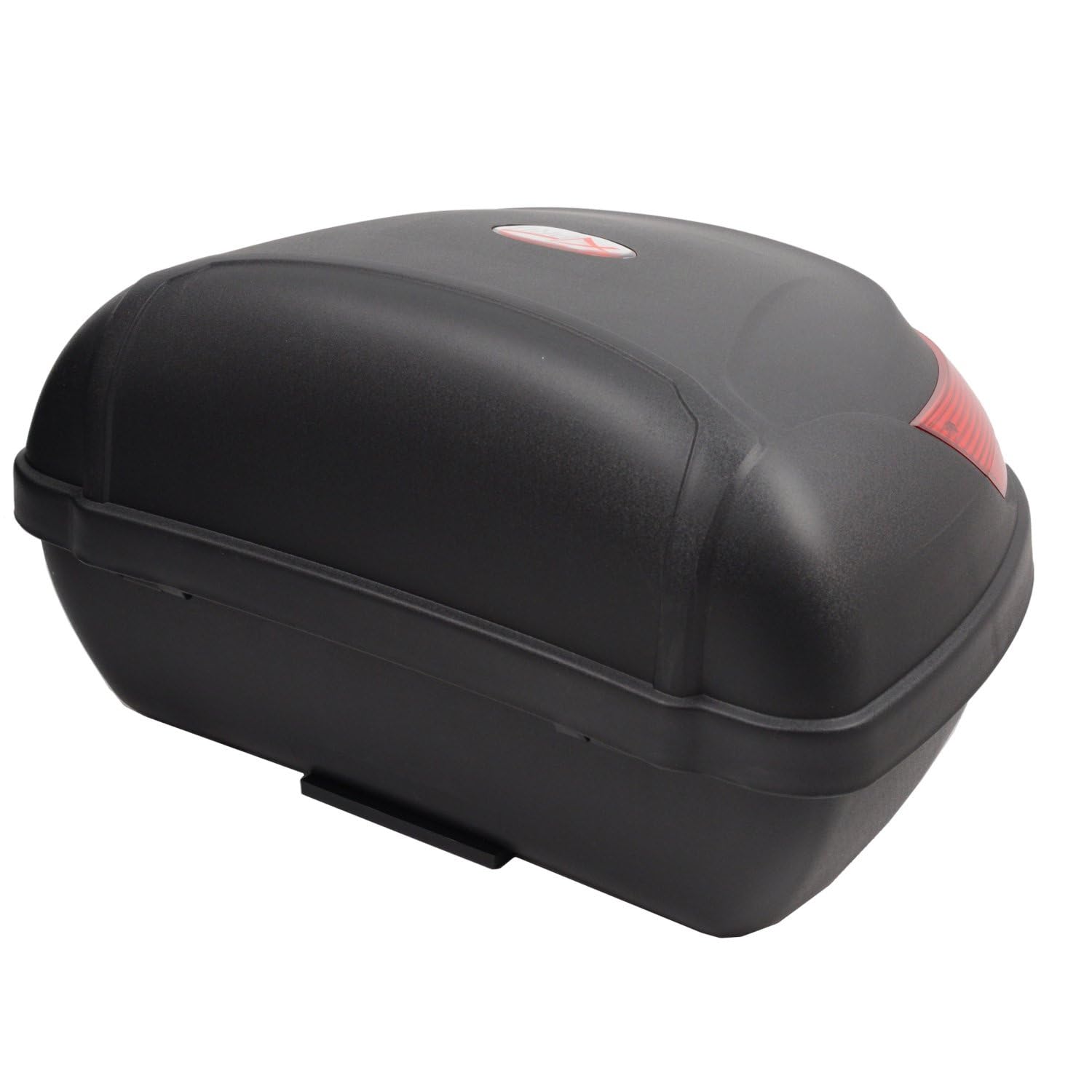 SATKIT Bauletto Moto Universale 46L per 2 Caschi Integrali Nero Polipropilene con Serratura e Piastra di Montaggio