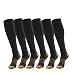 3 Pack Men's Black Copper Dress Compression Pressure Socks One Size Fits All