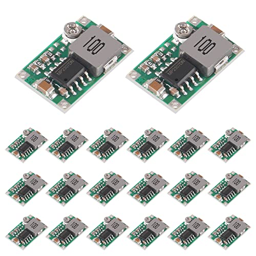 Aobao 20pcs Mini 360 Buck Converter Mini 360 3A DC-DC Adjustable Voltage 4.75V-23V to 1V-17V Step Down Power Converter Mini360 Buck Module
