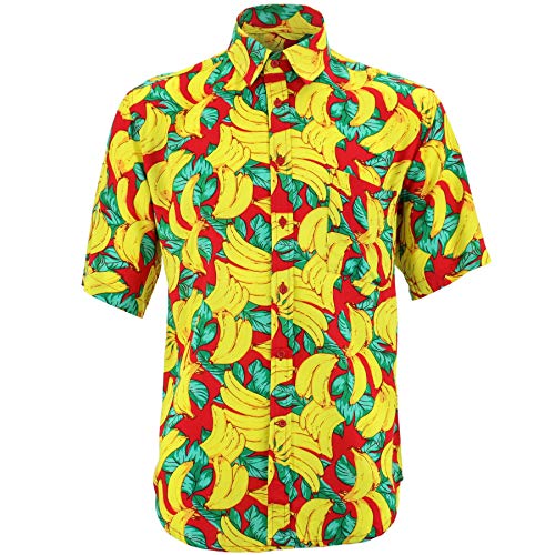 Chemise bananes à manches courtes dotée d'un imprimé pop et coloré unique