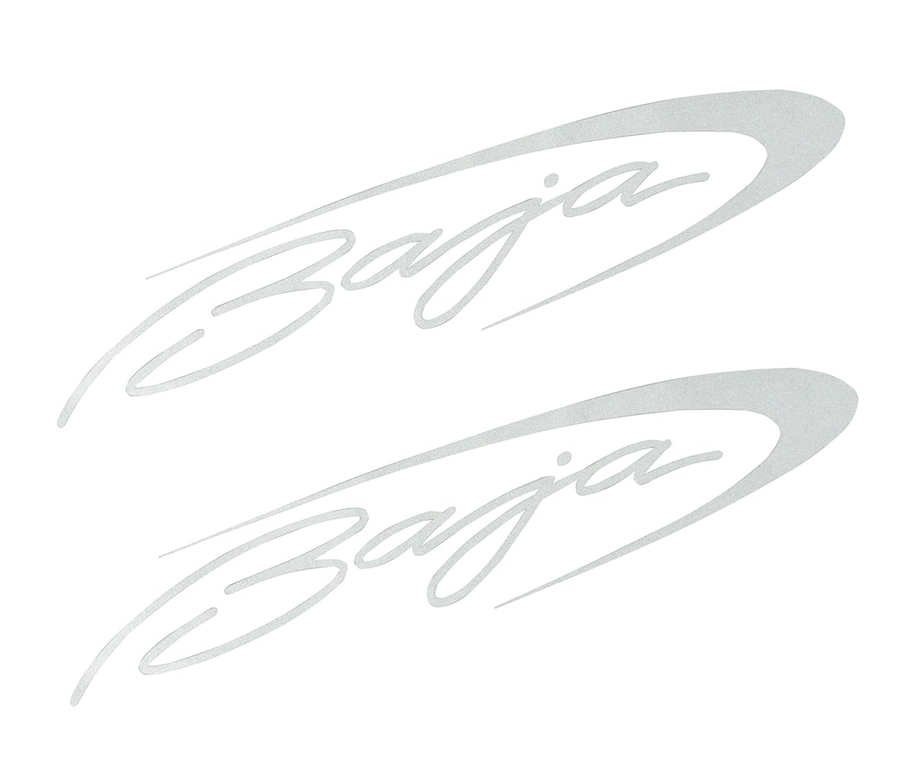 2pcs Vinyl Baja Boats Hull Stickers Replacement for Boat Outboard Motor Decals (White)