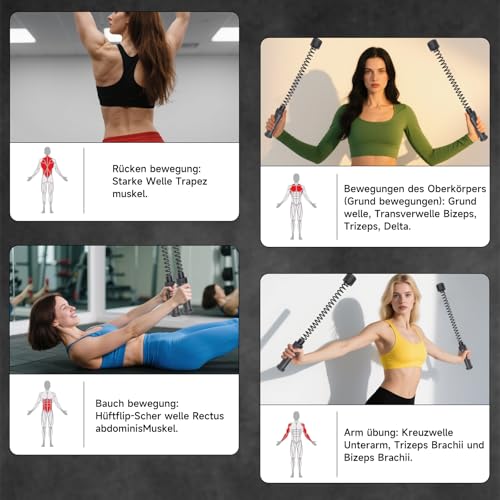 2 stuks Battle Ropes zonder touw, draagbaar, zware battle ropes, full-body trainingsapparaat, robuuste antislip handgreep, power rope voor binnen en buiten, training, boksen en training - Afbeelding 6