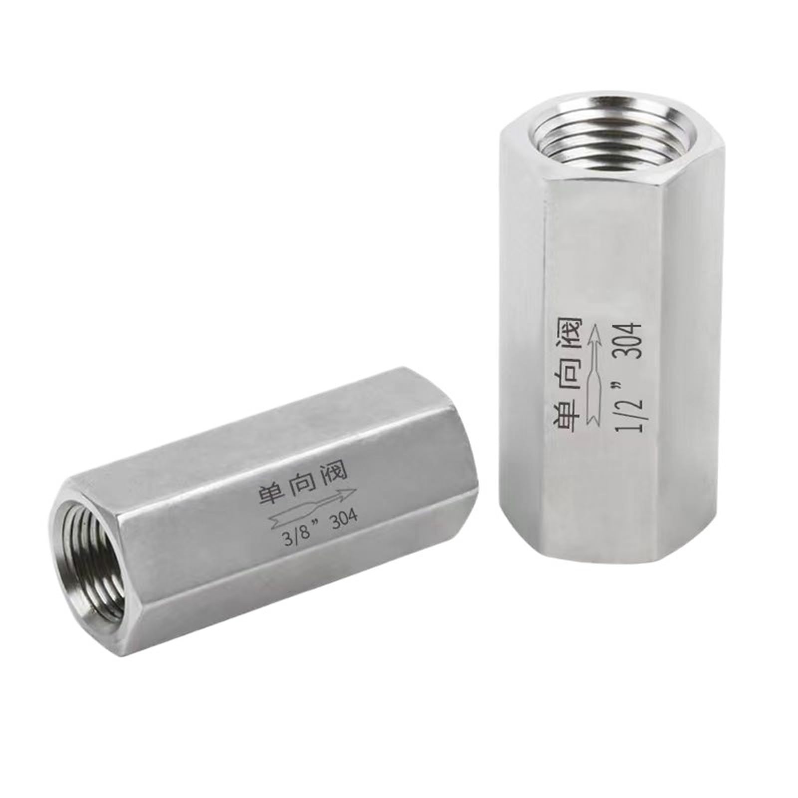 Válvula de retención hembra BSPT de 1/8'', 3/8'', 1/2'', 3/4'' y 1'' de acero inoxidable de alta presión y 24 bar, unidireccional, antirretorno for agua de vapor.(3/4")