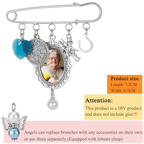 Image of Something Blue Gifts for Bride to Be Bridal Shower Gifts Charm Wedding Pin for Her Wedding Keepsake Brooch