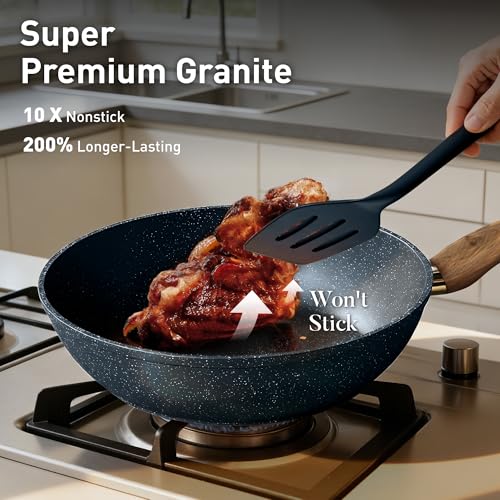 Image of DishDelight 12 Piece Kitchen Pots and Pans Set, Cookware Sets Non Stick