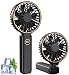 Rintea Handventilator, Tragbarer Mini Ventilator mit 6 Geschwindigkeiten, Faltbarer USB Ventilator, 4000mAh Wiederaufladbar, Leise & Leicht, Ideal für Büro, Reise & Outdoor (Schwarz)
