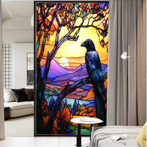 Vinilo adhesivo para ventana efecto vitrales 17.7x23.6 in miniatura 3