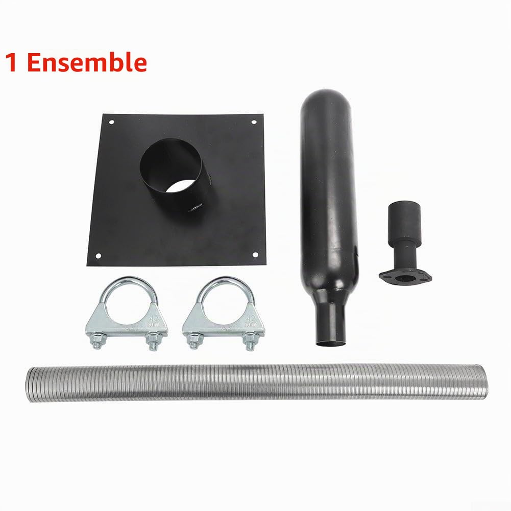 Kit d'extension d'échappement pour générateur avec Plaque de Montage isolée à Travers Le Mur, pour la Plupart des Groupes électrogènes Portables, y Compris pour Honda et Firman
