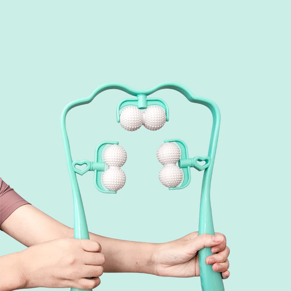 6Bolas Terapia De Presión De Plástico Terapia Massage Alivia El Masajeador del Cuello del Rodillo De Mano para El Punto De Gatillo del Hombro del Cuello