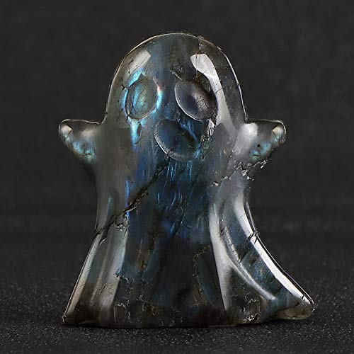 Figura de Fantasma de Labradorita Natural tallada a mano 5 cm miniatura 2