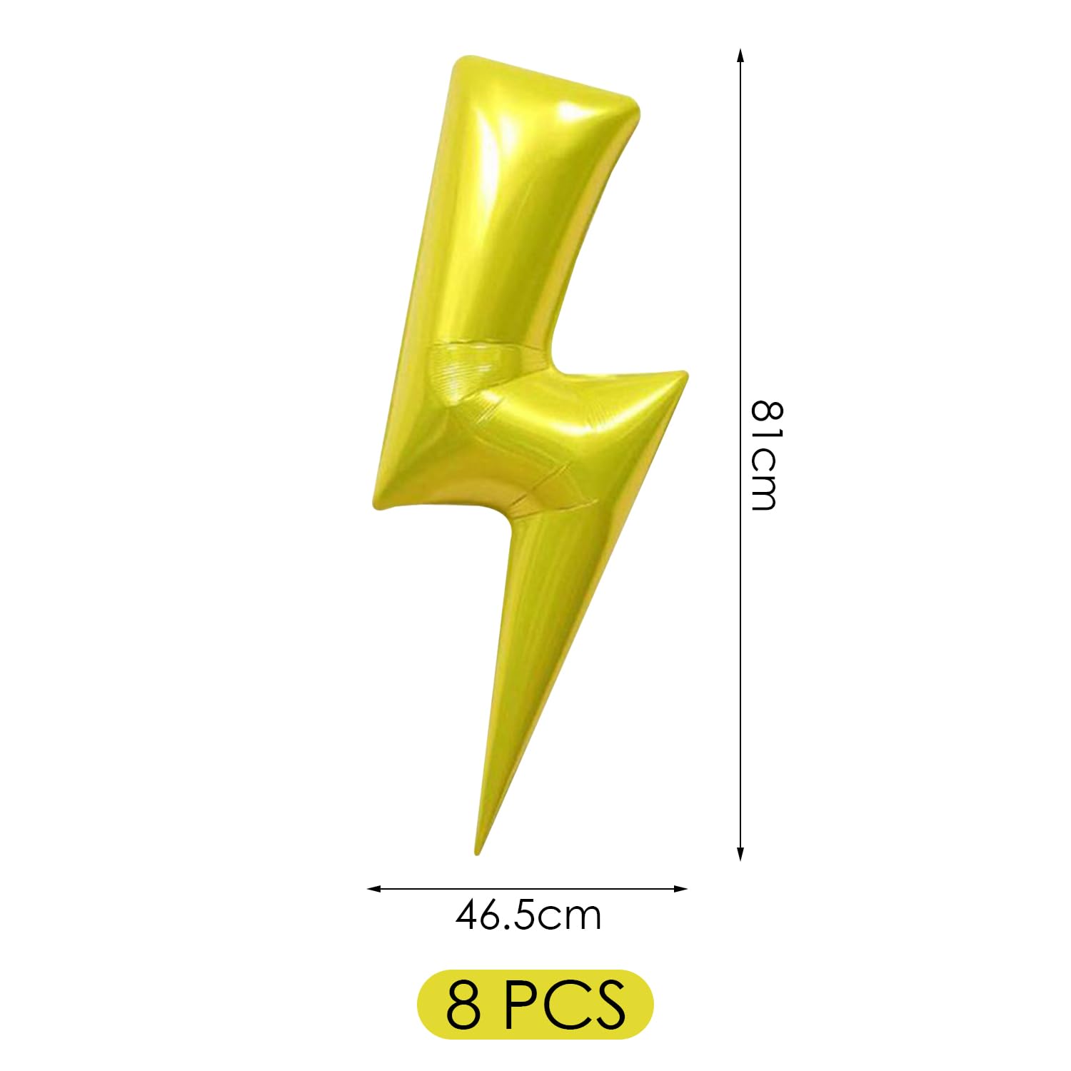GDFHBD 8 Pieces Of Lightning Balloons, Elf Balloons, Lightning Shape Balloons, Foil Balloons, Party Carnival Balloons - Image 2