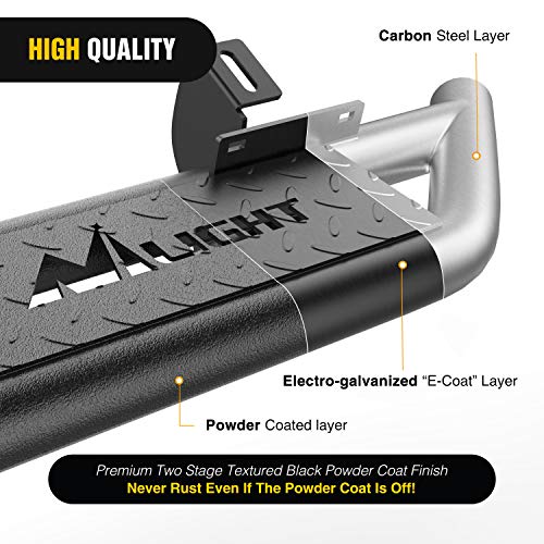 Image of Nilight Running Boards for 2007-2018 Wrangler JK & Unlimited 4 Door, Upgraded Dual Girder System Side Step Slip-Proof Textured Black Heavy Duty Truck Nerf Bars,(No 2 DR & No JL)