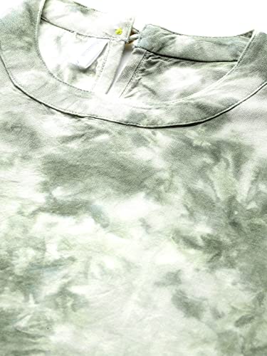 Image of Maaesa Rayon Top (Small, Grey Green)
