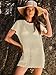 ANRABESS Swimsuit Cover Up for Women 2026 Crochet Bathing Suit Swimwear Mesh Knit Beach Dress Summer Vacation Clothes Medium Beige