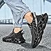DZBAJRQM Men's Fashion Running Shoes-Breathable Mesh-Fashion Sneakers-Men's Large Size Basketball Shoes-Non-Slip Cushioned Fitness Training Tennis Shoes-Outdoor Casual Walking Shoes Black, 15