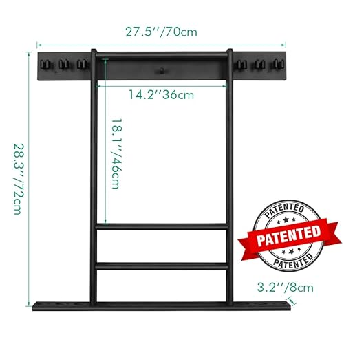 Xcsource Pool Cue Rack Only, Pool Stick Holder Wall Mount, Pool Billiard Stick + Ball Set Wall Cue Rack (6 Pool, Brown) (6 Pool, Black) #TOP5