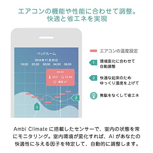 Amazon | Ambi Climate エアコン用スマートリモコン AI搭載リモコン AI 