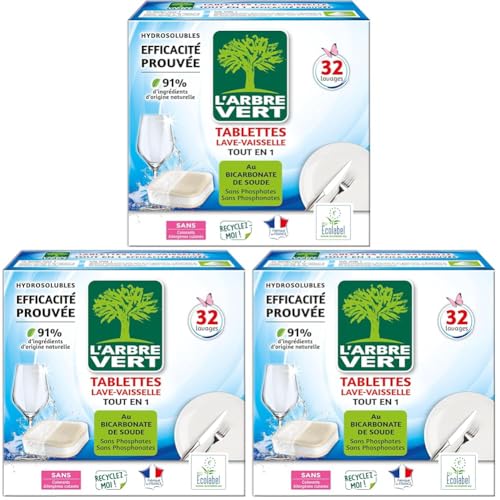 Tablettes Lave vaisselle Tout En 1 Bicarbonate De Soude 'arbre Le Pack De 32 Capsules - vue 5