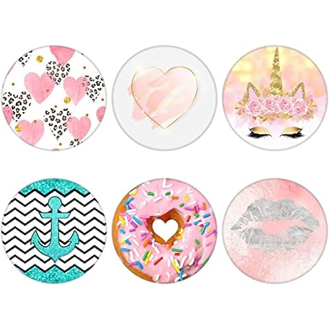Caelpley 6 Pack Phone Grip with Patterns Cover
