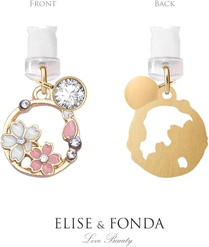 Miniatura 5 de ELISE & FONDA CP85 Puerto de carga USB Anti polvo Plug Little Cherry Blossom Garland Colgante Colgante Teléfono Charm para iPhone 1211XS MAXXRX8