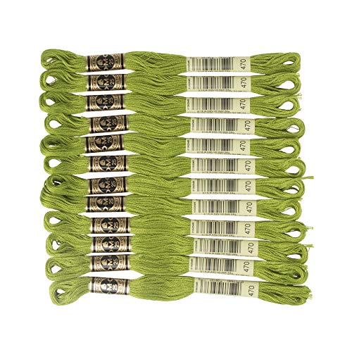 Image of DMC 6-Strand Embroidery Cotton Floss, Light Avocado Green