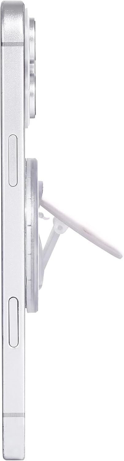 Phone Grip Compatible with Magsafe - Cute Flower Series Transparent Acrylic Collapsible Design Magnetic Phone Grip Include Magnetic Adapter Ring (Pink) - Image 5