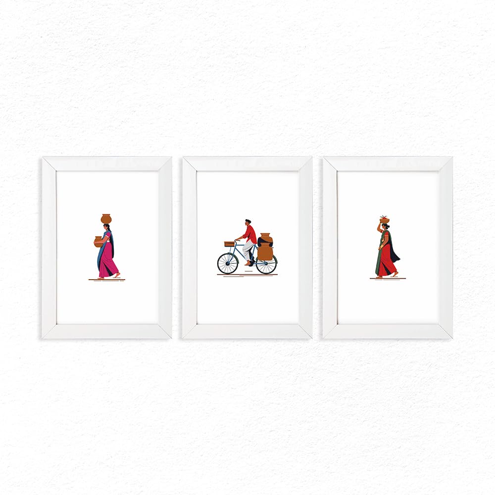 Talking Walls Synthetic White Wall Mounting Photo Frame For Home and Office Decor, Gifting Purpose (9.5 inches X 13.5 inches) Combo Pack