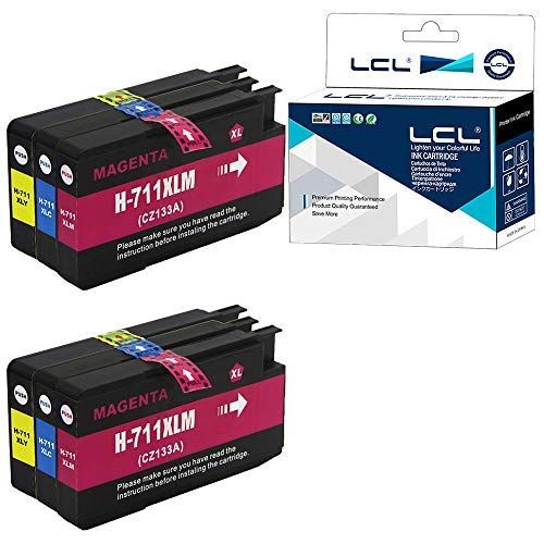 LCL compatibele inktcartridge 711XL 711 XL CZ130A CZ134A CZ131A CZ1354A CZ132A CZ136A pigment (2C 2M 2Y) vervanging voor HP Designjet T120 24 T120 610 T520 24 T520 36 T520 610