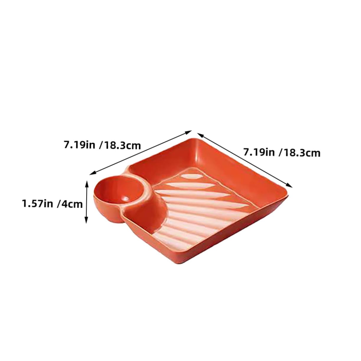 BUGUUYO Multiple Square Snack Plate Set Modern Serving Trays for Appetizers Sushi Desserts