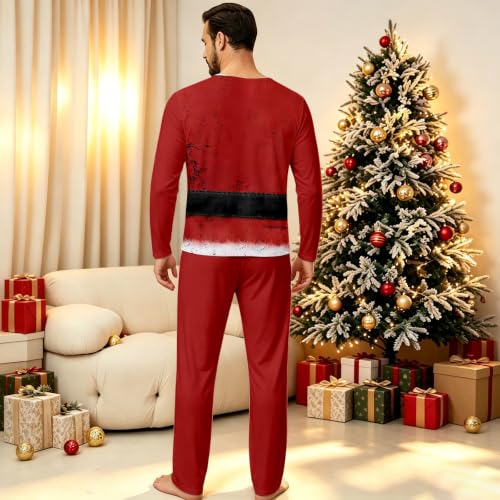 3D Funny Printed Christmas Matching Pajamas for Couples Santa Costume Pjs - image 7