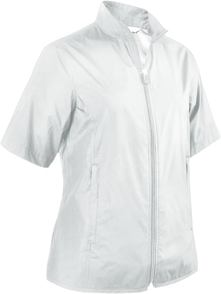 Monterey Club Women's Lightweight Hi-Lo Short Sleeve Wind Jacket #2799