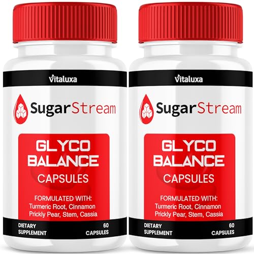 (2 Pack) Sugar Stream Capsules, SugarStream Balance Blood Health Support Supplement Pills, Advanced Glyco Optimizer Formula Capsulas, Premium Natural Ingredients for Overall Health & Wellness (120 ct)