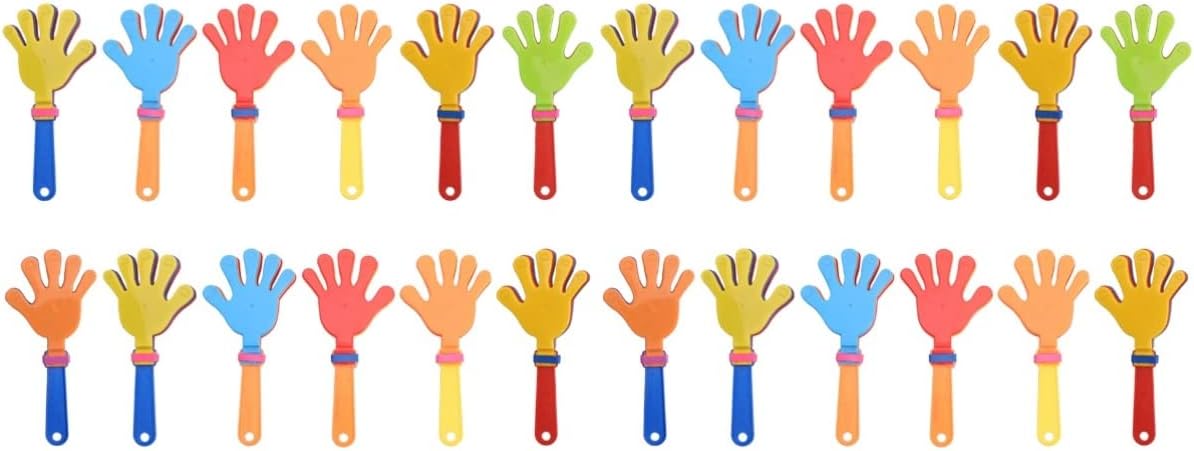 Toyvian Clapping Hands Kids Educational Toys Kids Sports Toys 24 pcs Hand Clappers hand clapper toy hand clappers noise clappers Noise Makers Party Kids Bulk Toys Kids Musical Toys