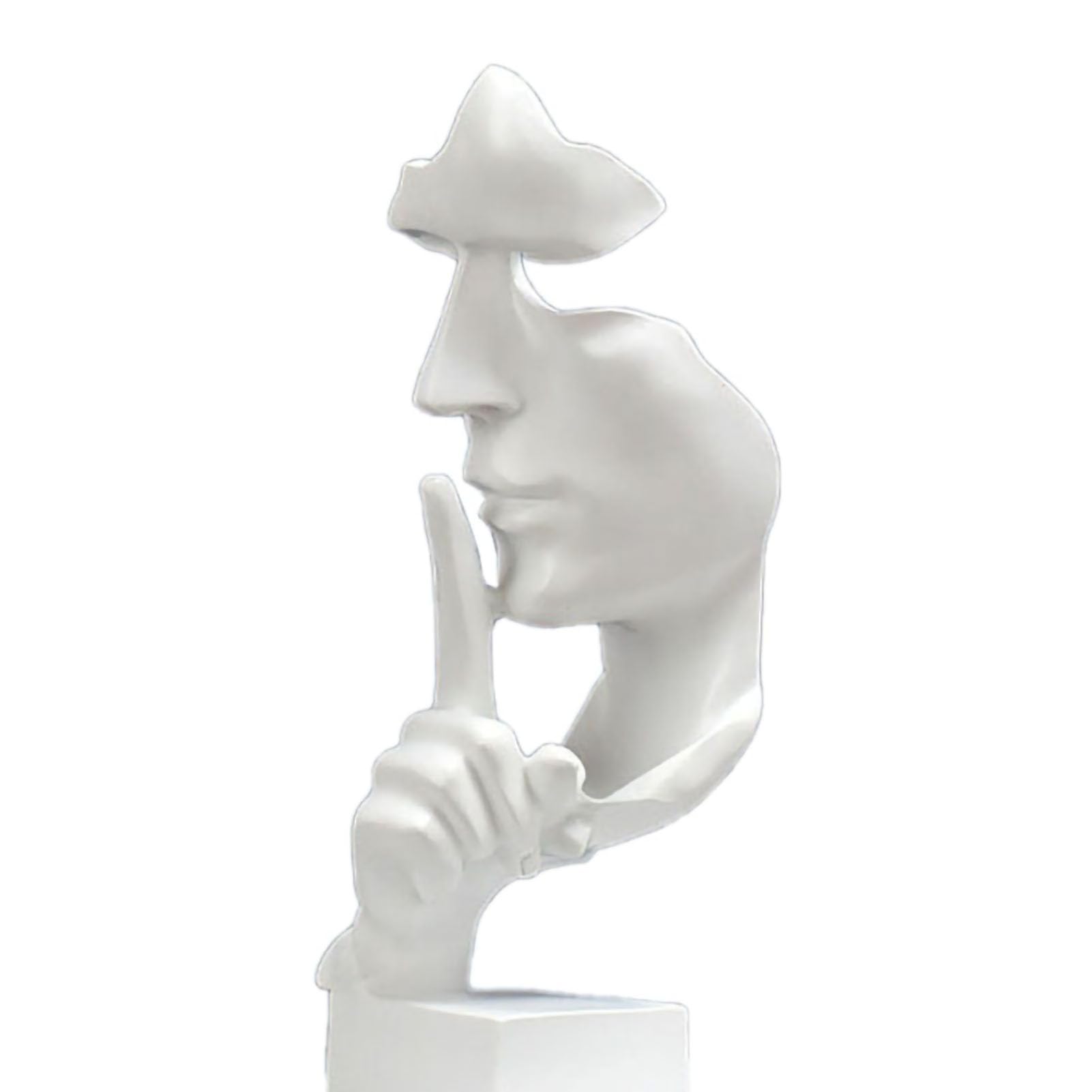 Tissting Thinker Statue, Elegant Abstract Gold Resin Sculpture Desktop Decor with Smooth Lines