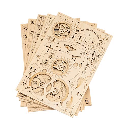 Maqueta madera ROKR de reloj búho para decorar tu salón 5