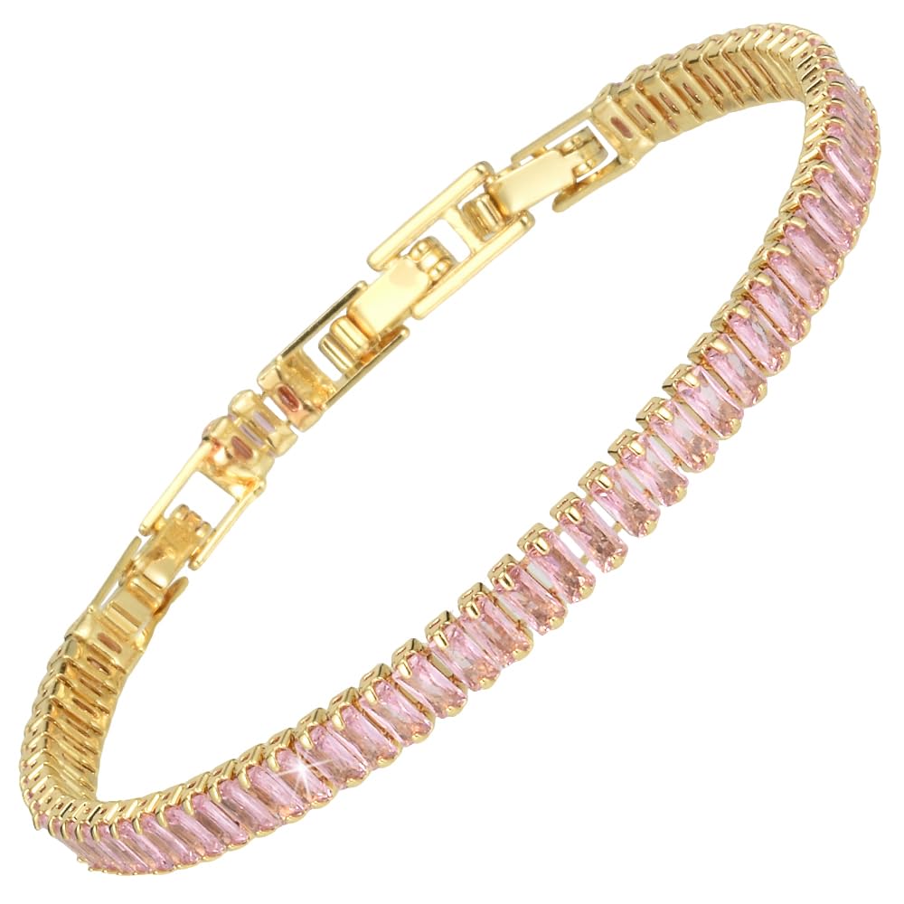RIZILIA Not-Your-Basic Minimalist to Statement CZ Tennis Bracelet for Women