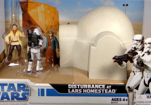 Battle Pack "Disturbance at Lars Homestead" mit Onkel Owen, Tante Beru, Sandtrooper, Womp Ratte & Hütte - Star Wars The Legacy Collection von Hasbro