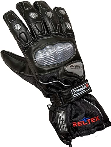 Reltex Hipora Gants de moto en cuir renforcé 3D Thinsulate pour l'hiver et la pluie Taille L Cover