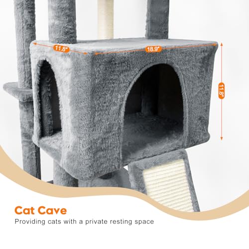 Árbol para gatos grande interior 82 pulgadas miniatura 4