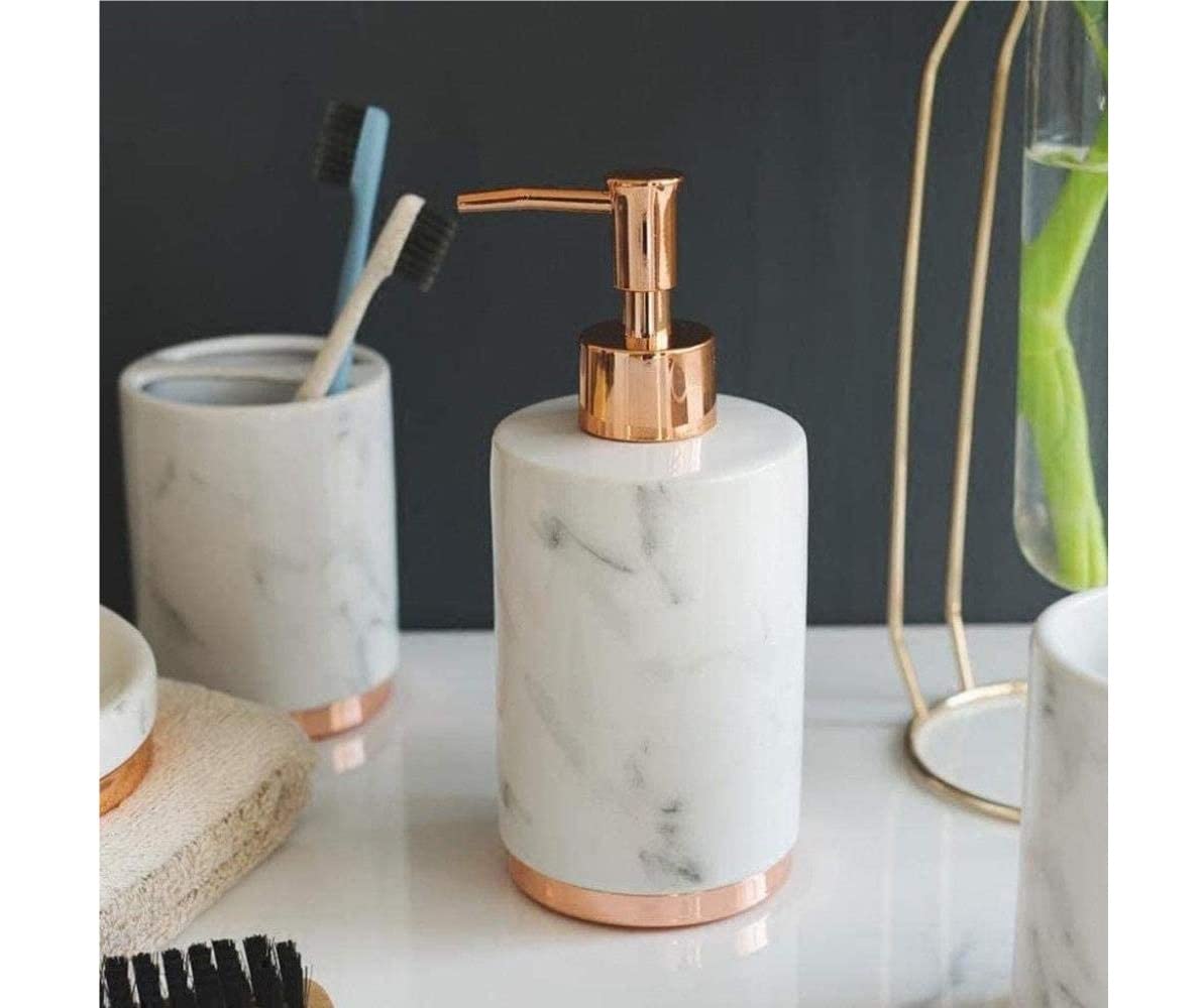 Dosatore Sapone Dispenser Sapone Dispenser di Sapone in Ceramica Dispenser di Sapone Liquido Ricaricabile per Bagno Decorativo Erogatore Sapone