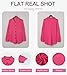 Dokotoo Spring Tops for Women 2026 Oversized Long Sleeve Button Up Pocket Shirts Ladies Loose Fit Waffle Knit V Neck Solid Color Tunic Blouse Hot Pink Tops Medium