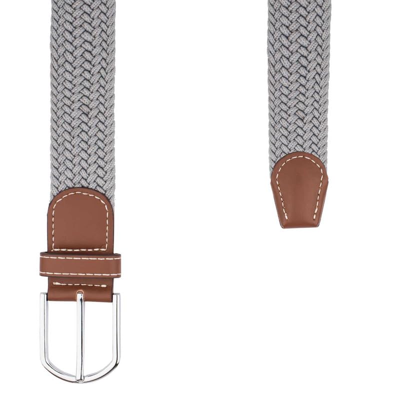 Image of The Tie Hub Unisex Stretchable Woven Fabric Belt | Adjustable, Hole-Free Design | Fits Up to 40 Inches Waist