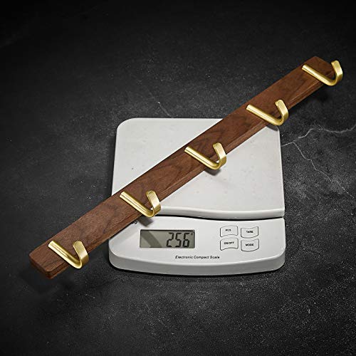 Gancio da parete in legno con 5 ganci per