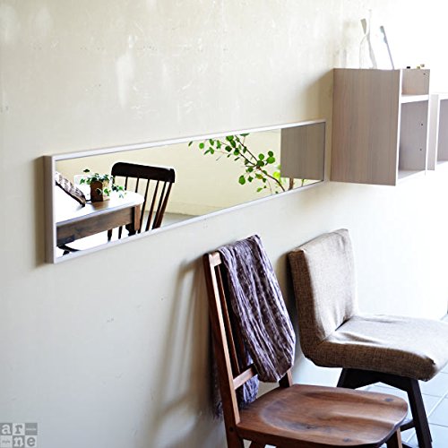 Amazon.co.jp: arne 壁掛けミラー 鏡 壁掛け 姿見 スリム 全身 木