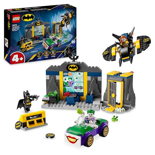 LEGO Super Heroes DC - La Batcave avec Batman, Batgirl et Le Joker - Jouet de Super-héros pour Enfants -Set de Construction et Véhicule pour Garçons et...